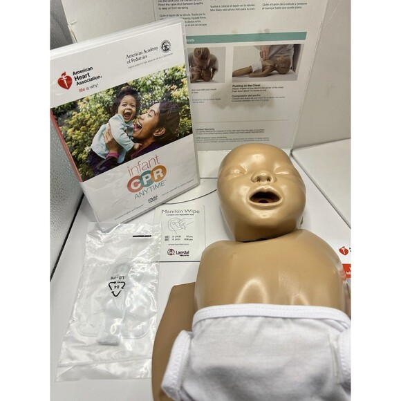 American Heart Association Infant CPR Anytime Kit Inflatable Manikin Latex free - Picture 8 of 15